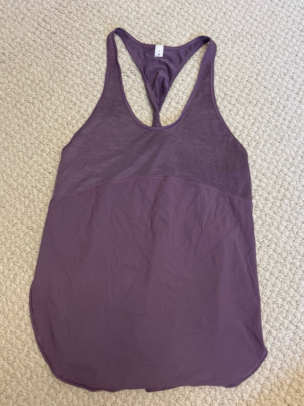 lululemon athletica Plum Layered Racerback Tank